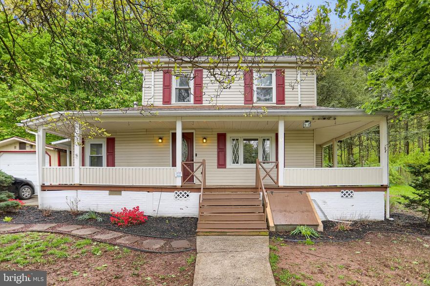 This is the house in the country you have been waiting for.  A total of 1.3 acres of green grass gives you all the space to run and play.  Store all your big and little toys in the three garages outside.  The house boasts big windows, open floorplan and space.  Updated kitchen and flooring, with a large mudroom and convenient full bath.   Upstairs, lots of built in storage and three bedrooms.  Huge front porch to relax and breathe in that fresh air.   Key location- less than 3 miles from Route 81.  Get to work and get home to your dream in the country!