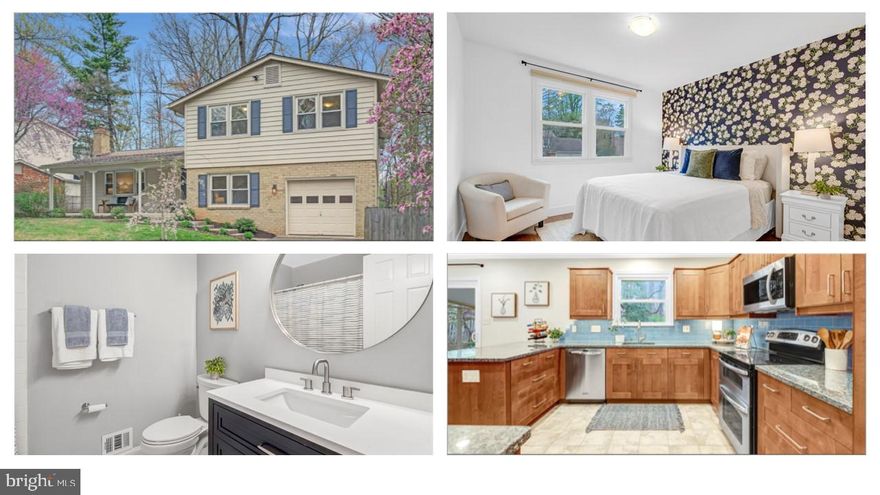 We are excited to present this lovely and expanded Regent model home in Kings Park West!  Welcome to a spacious and thoughtfully updated split‑level style with 5 bedrooms and 3 full bathrooms. On the main level you'll find an lovely and bright kitchen with quality and functional cabinets, granite countertops, and a great pantry space.  The spacious living room and dining room flow seamlessly around the kitchen. Step out into the screened in porch and enjoy the lovely landscaped back yard with green space beyond. The upper level includes the primary bedroom with attached primary bathroom-quite the oasis with modern updates and the convenience of  the laundry right where you need it! There are 3 other bedrooms on this level, all generously sized, and an updated full bath. Hardwood floors run throughout the entire level! The lower level features the 5th bedroom, another full bathroom, the den, and an extended family room-with access to the backyard. Energy‑conscious upgrades include a tankless water heater and a Trombe wall, providing enhanced efficiency and year‑round comfort. You'll find plenty of storage and usable space in the basement as well as a 1 car garage.  Kings Park West is a welcoming community with 3 neighborhood pools (no waiting lists!), walking trails around Royal Lake, soccer fields, baseball fields, playgrounds, convenient commuting options (Metro Express Bus and VRE), and a short distance to zoned schools.