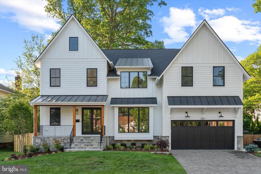 Construction of this Beautiful Home is NOW COMPLETE! 
Set on a gorgeous, 13,560 sq. ft. flat lot with mature trees, this stunning, family friendly backyard will exceed expectations! 
This is NOT your typical builder grade home on the market.   
Zimmermann Homes is an award-winning custom Builder known for building high quality homes that are unrivaled in performance, beauty, and durability. 
All of Zimmermann's standards and building techniques that make their homes attractive, energy efficient, and low maintenance are included!   The designer finishes will immediately jump out as thoughtful, elegant, and luxurious and living here you'll get to enjoy the comfort and efficiency of having a tankless hot water heater, Anderson 400 series windows, LED bulbs, radiant reflective roof sheathing, humidifier, oversized air filters, spray foam band joist, insulated garage door, oversized gutters with gutter guard, 2 sump pumps with battery back ups, pvc exterior trim, and the list goes on.   Upon actually entering this impressive residence, the wide plank white oak floors and 10’ ceilings add to the grandeur of the space while large windows fill each room with natural light.  In its expansive kitchen you'll find Thermador appliances and sleek quartz countertops that will inspire your inner chef.  Each bedroom features ample closet space and their own en-suite bathrooms, and a bonus flex space on Second floor can be used as a second home office, family homework area, or cozy reading spot.  The heart of this new construction Modern Farmhouse though is undoubtedly its tranquil backyard with its expansive amount of usable green space making it a perfect spot to entertain and create lasting memories. The yard is fenced in and nicely landscaped, and the inviting screen porch with electric heaters makes the outdoor space a peaceful place to unwind at the end of each day!  
This prime location allows easy access to Washington DC, 66, restaurants on Broad St. and metro stations. 6807 Williamsburg Blvd offers not just a house but a lifestyle - one that combines luxury living with the convenience and charm of Arlington city life.  This house is attractively priced with what's included and is truly an opportunity not to be missed!  
3-D Tour available to view...click camera reel icon to the top left of listing page to view.