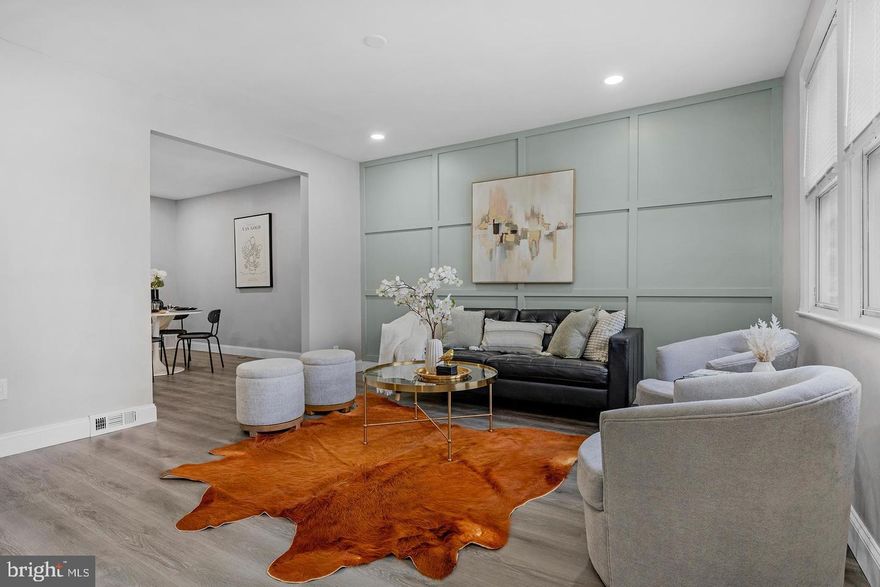 Welcome to 1221 Ashburton St — a beautifully renovated 3-bedroom, 1.5-bath home blending modern stylewith everyday comfort. The main level features new LVP flooring and an open floor plan living areahighlighted by a custom accent wall that adds a designer touch. The brand-new kitchen impresses withquartz countertops, a stylish backsplash, and stainless steel appliances. Upstairs, you’ll find threecomfortable bedrooms and a stylish full bath with large, dramatic wall tile and sleek black fixtures. Thefinished basement offers additional living space and a convenient half bath. A fenced-in yard providesprivate outdoor enjoyment. Located on a quiet street in a growing area with easy access to downtown,Druid Hill Park, shopping, and public transit, this home offers both comfort and convenience.