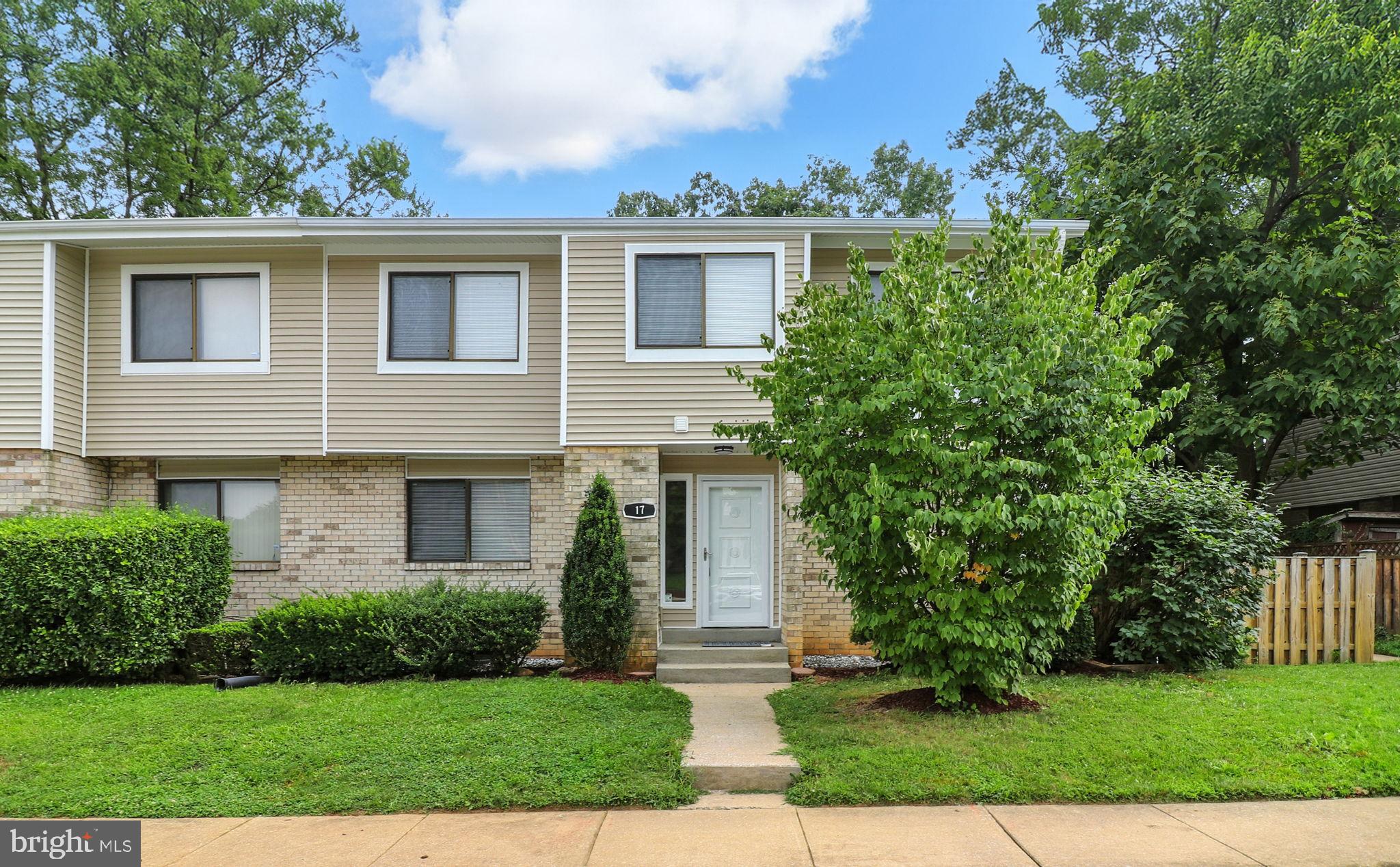 Welcome to 17 Bannock Court, a beautifully updated 4-bedroom, 2.5-bath end-unit townhome in the desirable Twelve Trees community of Randallstown. This spacious home features brand new flooring throughout, a modernized kitchen with contemporary finishes, and freshly painted interiors for a clean, inviting feel. Each bedroom includes fresh carpet, and the bathrooms have been tastefully updated to match today’s style. Outside, enjoy a newly installed patio perfect for entertaining, along with brand new siding that enhances both curb appeal and durability. With over 1,700 square feet of living space and thoughtful upgrades throughout, this move-in ready home offers comfort, style, and lasting value.