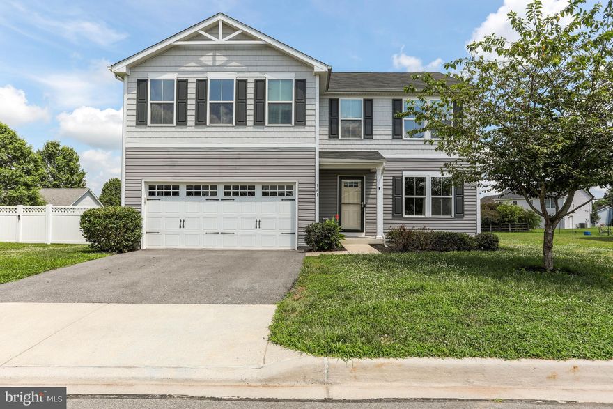 Located in the desirable New Arcadia Springs community, this beautifully recently updated 5-bedroom, 3.5-bath home blends comfort, space, and modern style in a peaceful neighborhood. Built in 2017 with over 2,300 sq ft of finished living space, the open-concept main level features a bright living room that flows into a spacious eat-in kitchen with brand-new stainless steel appliances, ample cabinetry, and a large center island—perfect for cooking and casual dining. Enjoy brand new LVP flooring throughout, fresh paint, and elegant custom archways that add a unique touch. Upstairs, you’ll find five generously sized bedrooms, including a luxurious master suite and a princess suite, ideal for families needing space for guests, offices, or hobbies. The full basement is roughed in for a bathroom and offers great potential for additional living space or storage. Outside, the home sits on a gorgeous lot and features a brand new 20x20 patio with a built-in fireplace, perfect for entertaining or relaxing evenings. Fresh mulch beds wrap the home, adding great curb appeal. Enjoy a two-car garage, driveway parking, and quick access to Route 9 for easy commuting into Maryland or Virginia. Just minutes from shopping, schools, and local amenities—this home truly has it all!