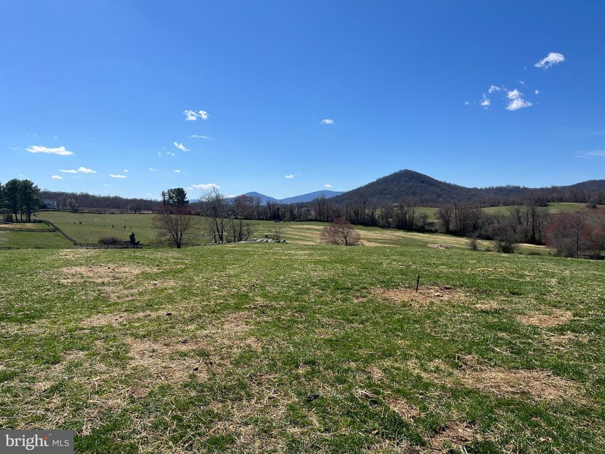 Parcel was part of ID# 6928-48-5748, shown as Residue Lot 2 on attached plat, frontage on Leeds Manor Road, mountain views in 3 directions, mostly open and Rolling, creek frontage, 5 bedroom perc site.  Conservation easement around creek area.   No HOA. SELLER WILL NOT PAY ANY ROLL BACK TAXES
