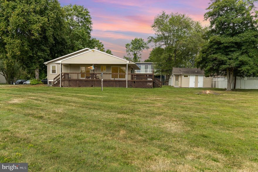 Super opportunity to vacation at home. Beautiful water view and access. Water ski, jet ski or just chase the sunset every evening. Well maintained ranch home with lots of amenities including covered front deck for sunrises, garage for toys plus outside showers.  Out of town but just minutes from local favorite restaurants. Just a few miles from Wal Mart and Lowes and only an hour to Philadelphia or Baltimore. Come live where you play.