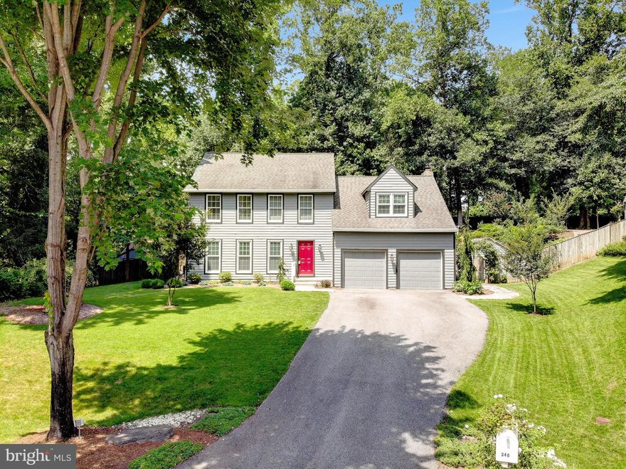 Price Adjustment! Nestled on a quiet cul-de-sac, this beautifully maintained home offers exceptional curb appeal, a manicured lot, and a peaceful, private setting. The lush, landscaped yard sets the tone for what you'll find inside—a home that has been lovingly cared for and is in excellent overall condition, though being sold AS-IS with only a few minor issues. The park-like backyard features a private walking path, creating a serene retreat right at home. Three versatile outbuildings enhance the property’s functionality, including a powered woodworking shed perfect for DIY projects, a garden tool shed for organized storage, and a charming she-shed/cottage retreat—ideal for relaxing or creative pursuits. Inside, the expansive four-bedroom, 3.5-bath floor plan offers plenty of space for everyday living and entertaining. The main level includes formal living and dining rooms, a convenient powder room, and a spacious eat-in kitchen. The adjacent family room features a wood-burning fireplace, custom built-in shelving, and access to both the attached two-car garage and a charming three-season room. Step outside to enjoy the multiple decks and the home's tranquil, natural surroundings. Upstairs, the primary suite includes a private bath, complemented by three additional bedrooms and a second full bath. Hardwood flooring runs throughout all levels. The fully finished lower level adds even more living space, featuring a large recreation room, third full bath, and a dedicated laundry area—perfect for guests, gatherings, or a growing family.