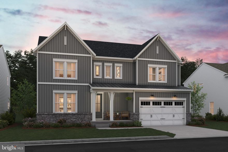 QUICK MOVE-IN***The Canterbury features an open floorplan with a main floor bedroom and full bath suite.  The main level boasts a Farmhouse-style kitchen with upgrade cabinets, stainless steel appliances and upgraded granite countertops -- open to the great room and dining area.  Upper level features Large Primary bedroom with huge walk-in closet and well appointed full bath with seated shower and double vanity; plus 3 additional bedrooms, Loft with overlook and upper level laundry.  Make this home your own!
Hazel Run Glen is a beautiful single family community of new homes for sale in Fredericksburg, VA offering 109 homes on 1/4 acre homesites. Embrace the serenity of this quiet wooded location while enjoying easy access to major shopping, dining, and commuter routes.  Prices and terms subject to change***location premiums may apply.