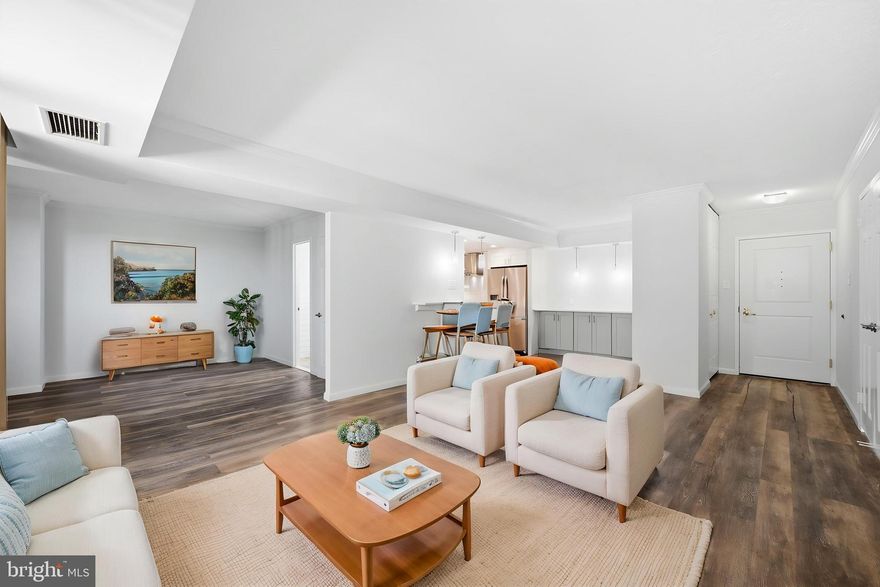 ***OPEN HOUSE SUNDAY MAY 3rd 1:00-3:00***  Welcome to the 11th floor, a wonderful sunlit, bright and spacious South view unit in The Elizabeth.  Renovated and cared for since; this condo is awaiting it’s next owner.  The kitchen boasts stainless steel appliances, under cabinet lighting, plenty of storage and counter top dining.  
You’ll love the versatility of the living area. The nook offers endless possibilities with so much room for activities! Use it as an office, den, library, dining room and the list goes on… 
Some unique features of this unit are that the washer and dryer are in their own closet making for a quieter living experience. The bedroom is separated by double doors closing it off as a suite complete with walk-in closet.  The extra half bath comes in handy for entertaining because with lush green aerial views how can you not?!?   Unit comes with 1 dedicated garage parking spot as well as garage guest parking.  

The building is full service with a 24/7 concierge, indoor pool, sauna, guest parking and a fitness center. There are also several common spaces to enjoy, including indoor and outdoor lounge areas, a party room, library, and meeting room. Shoot over to D.C. or MD in minutes with a short stroll or community shuttle that runs to the Friendship Heights Metro. Also within the building is a bodega that makes a great burrito! Located just walking minutes from restaurants, shops, Whole Foods, Metro, bus stops and others along Wisconsin Avenue.