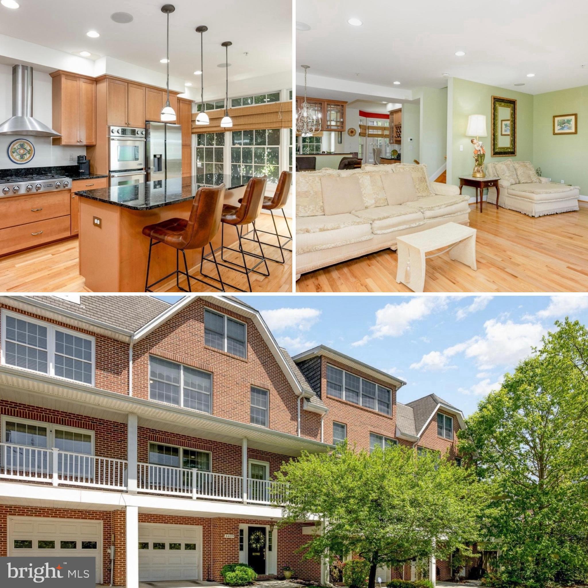 This spacious and sun-filled 5-bedroom, 3.5-bath townhome in the rarely available Roland Gate community, is just outside of Roland Park and Hampden. This pleasant and convenient community is quaint, small, and has a $380/year HOA for maintenance of the public area. The house at 4409 Lawrence Avenue is one of the largest homes in the community, featuring garage parking plus a private driveway. Built in 2006, this modern 4-level home offering 9' ceilings on the main level, abundant natural light, and exceptional living space, including a front balcony, grill pad out back, and even a gas fireplace in the living room.
Step inside the welcoming foyer with oversized double closets and direct access to the 2-car garage with additional storage space. The adjacent laundry and utility room provides even more room for organization and storage.
The main level impresses with an open-concept layout ideal for entertaining. The expansive gourmet kitchen boasts rich wood cabinetry, some with glass doors, generous storage including a full pantry cabinet, stainless appliances, a massive 8' granite island, wet bar, a separate breakfast nook, and a convenient half bath. The combined living and dining areas flow seamlessly, with access to a front balcony, perfect for sunset views.
Upstairs, the primary suite features a luxurious en-suite bath with dual vanities, a soaking tub, a separate shower, and a walk-in closet designed by California Closets. Two additional spacious bedrooms and a full hall bath complete the third level—both with more thoughtfully designed California Closets.
The top floor offers two more rooms and a full bath, providing flexible options for bedrooms, a family room, home office, or whatever you may need.
Perfectly positioned between Hampden and Roland Park, you'll enjoy easy access to local favorites like Union Collective, Woodberry Kitchen, Artifact Coffee, Waverly Brewing, The Avenue/36th Street shops and restaurants, Miss Shirley's, Alonso's, Eddie's, Petit Louis and so much more. Commuters will love the proximity to I-83, the Cold Spring MARC Station, and nearby institutions including Johns Hopkins University, Loyola University, College of Notre Dame, JH Hospital,and Union Memorial Hospital. Schools assigned to the property are Medfield Elementary, Roland Park Middle. Other convenient schools include Roland Park Country School, Gilman, Bryn Mawr, Friends School, Redeemer Parish Day School, Boy's Latin, Calvert School, Baltimore Polytechnic Institute and many more.
Don’t miss this opportunity to own a well-appointed home with the rare blend of space, style, and location!