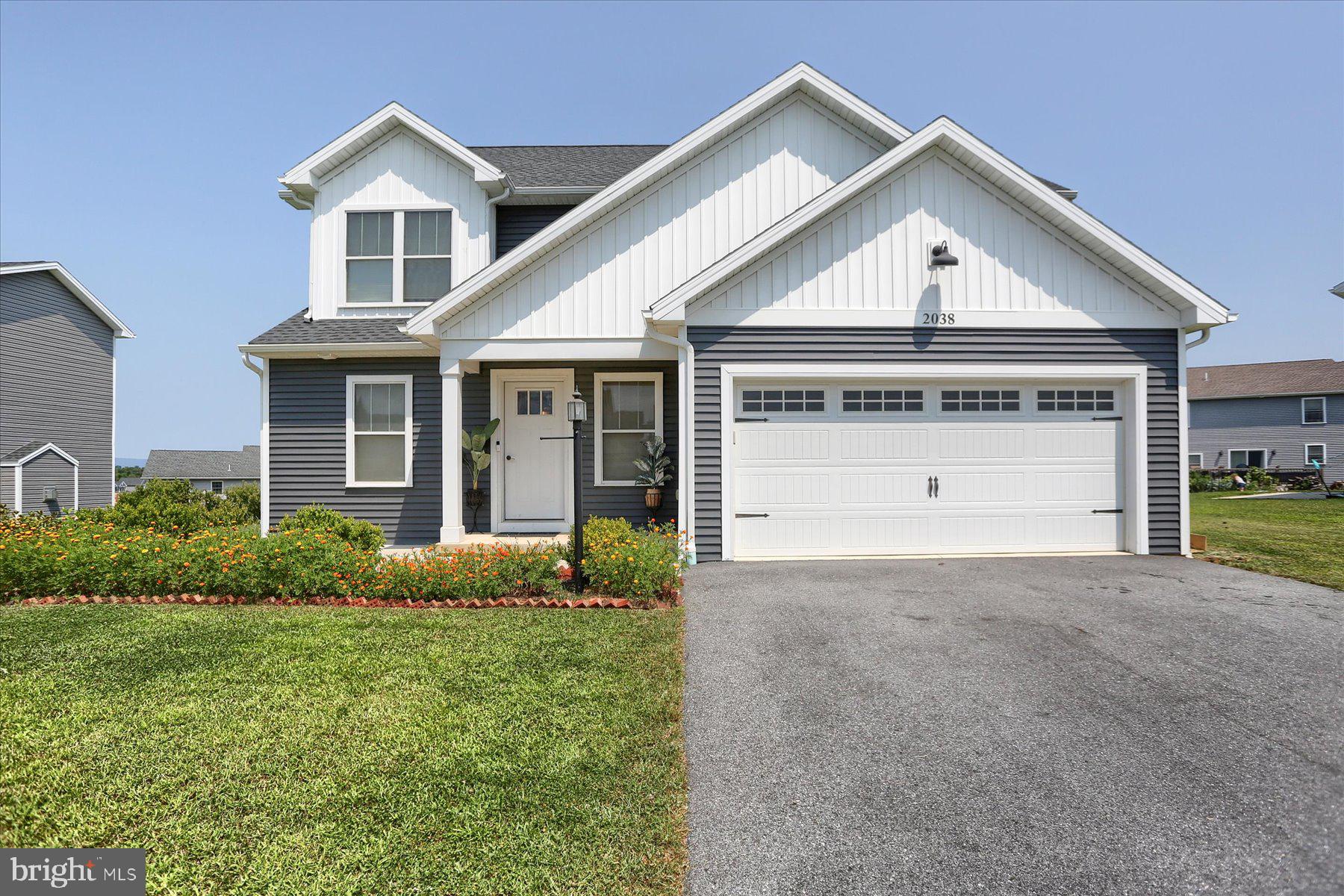 Step into modern living in this stunning 3-bedroom, 2.5-bath home built in 2020. The open-concept main level invites you in with rich luxury vinyl plank floors, gleaming granite countertops, a spacious peninsula, and bright white cabinetry. A beautiful stone-surround fireplace adds warmth and charm to the living space. Upstairs, you’ll find spacious bedrooms and stylish baths, while the partially finished basement offers endless possibilities—create a 4th bedroom, set up a private home office, or design the ultimate hobby space. Outside, relax or entertain on the inviting patio, perfect for entertainment or relaxation. Move-in ready and brimming with contemporary charm, this home is ready to welcome you! Schedule your appointment today!