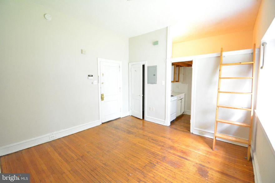 Light filled studio on beautiful tree-lined block of historic Germantown. Hardwood floors. Big bathroom. Plenty of storage options! Lofted bed/storage area over compact kitchen area with gas range and refrigerator. Available April 1. Reach out for the video tour, showings and applications. Strong credit over 650 and verifiable income required. Cat friendly building. First, last and one month security due at lease signing. Heat, hot/cold water and cooking gas all included. Tenant just pays electric.