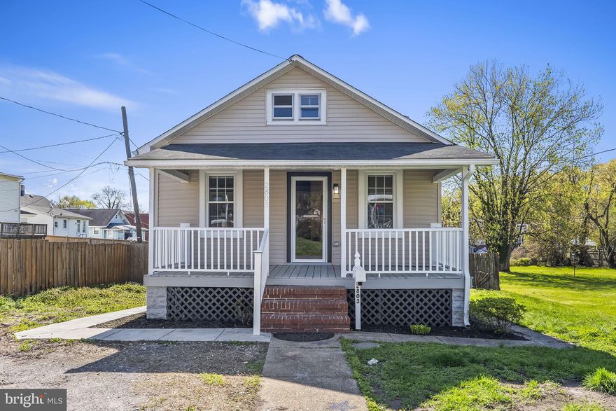 Welcome home to this stunning, fully renovated gem in the highly sought-after neighborhood of Morrell Park—where modern style meets everyday comfort.From the moment you step onto the inviting front porch, you’ll feel right at home. Inside, the main level living space is thoughtfully designed with both style and functionality in mind. The living room is a true showstopper, featuring a striking wood accent wall and a sleek 60-inch electric fireplace—perfectly positioned for your large-screen TV and cozy nights in.The kitchen is a dream, showcasing rich wood cabinetry accented by burnished black hardware, gleaming quartz countertops, and stainless steel appliances—ideal for both everyday living and entertaining. Just off the rear of the home, a versatile flex space offers endless possibilities as a home office, playroom, or sun-filled dayroom.Step outside to a flat backyard ready for summer BBQs, gardening, or simply relaxing in your own private outdoor retreat.The main level also offers two spacious bedrooms and a beautifully designed full bathroom featuring floor-to-ceiling quartz and high-end finishes that elevate the space.Downstairs, the fully finished basement expands your living options with a third bedroom, an additional full bathroom, a dedicated laundry area, and plenty of extra living space—perfect for guests, recreation, or a private retreat.This turnkey home truly has it all—style, space, and a prime location. Don’t miss your opportunity to own a fully renovated home in one of Baltimore’s most desirable communities!