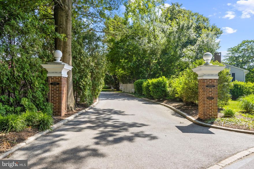 Mayfield is a very special enclave of 13 contemporary townhouses in the sought after northwest section of West Chester borough.   Noted for its distinctive architecture, the  outstanding mature trees and  the original mansion house which is the centerpiece of the community,  Mayfield is a  little known  borough treasure.      522 William Ebbs Lane is the largest floor plan in the community, featuring a first floor master bedroom and ensuite, a full finished basement with bath, and a 2 car garage.   The kitchen was completely renovated several years ago, with a wall taken down creating the  open floor plan today's buyers want.   There's a cozy den right off the kitchen, and patio door to enclosed outdoor sitting area.      Upstairs are 2 bedrooms and a hall bath,    The house is a downsizer's dream - casual sophistication but without worry about lawn care and snow removal!  Two blocks to West Chester Country Club or the West Chester library, and a short stroll to the center of town for shopping and dining.  Mayfield offers the best of both worlds...borough living but in a tucked away serene setting.