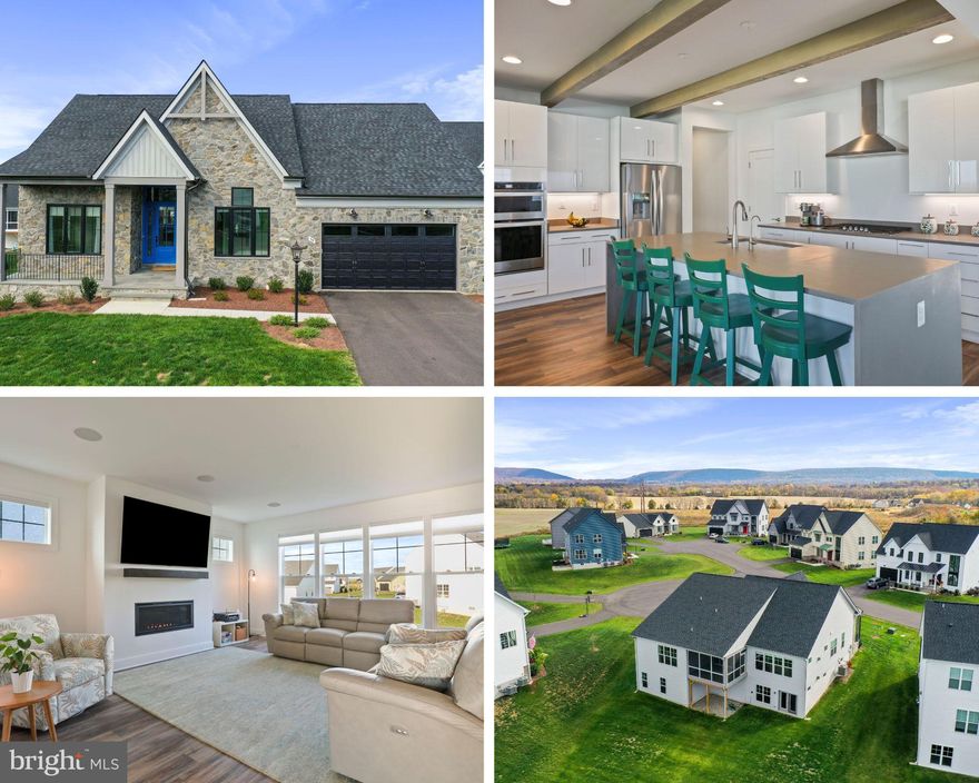 Don't miss this opportunity to move right into a new build home without the wait! The sellers left no stone unturned when picking the finishes for this perfect modern farmhouse is the gorgeous gated Beallair Community in Charles Town, WV! This home features three bedrooms each with their own ensuite full bathroom, luxury vinyl plank throughout the home, beamed ceilings in the kitchen, top of the line stainless steel appliances, high end white gloss cabinet finish, quartz waterfall kitchen island, gas cooktop, built in wall oven and microwave, two gas fireplaces, smart home with HDMI ports near electrical outlets, large covered and screened trex deck off of the main living area, beautiful sliding barn door into the office, hardwood stairs, built in sound system, and the list goes on! Other upgrades include all rooms wired for ceiling fans, rough-in car charging outlet in the two car attached garage, whole house water softener, and a reverse osmosis drinking system. Enjoy the convenience of maintenance free outdoor living areas as The Beallair Community provides all lawn cutting and maintenance in the front and rear of the home including pruning, bed cleaning, and weeding! The community is still in progress and has plans for a clubhouse and in-ground community pool to be built. If that's not enough, with close proximity to Harper Ferry, restaurants, shopping, and major commuter routes this home has it ALL! Schedule your private tour today before it's too late!