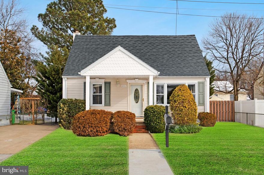 This is your opportunity to own in Ferndale Farms.  Cape Cod style home has 3 levels of living space and sits on a spacious lot.  An eat-in kitchen offers plenty of storage. The bright living room showcases refinished hardwood floors.   From the dining/kitchen combo a slider leads to the deck where you can enjoy your morning coffee or an afternoon cookout. The main level bedroom ensuite includes a walk in cedar closet. Upstairs, 3 additional bedrooms are joined by a full bathroom. The full basement could be an in-law or au pair suite with a separate entrance in the rear.  Currently, it is separated into a family room with brand new carpet, an additional storage room,  and a full bathroom with  marble flooring.  There is also a separate laundry room with washer and dryer.  Features include hardwood floors and custom blinds, built-ins, recessed lighting, track lighting and a fenced backyard.  HVAC installed 3 years ago and roof redone 6 years ago with new gutters and downspouts.  Seller is offering a home warranty. Convenient location near schools, parks, local stores and major roadways. And just minutes from Fort Meade, Baltimore, Washington D.C., BWI, & Annapolis. Make 106 Vista Ave. Home Sweet Home!