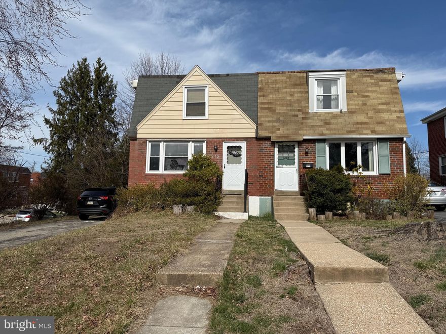 This is the one you have been waiting for! This 3 bedroom. 1.5 bath TWIN home is  located in a desirable neighborhood with a nearby cul-de-sac street! This home is correctly priced home just waiting for you to add your own renovations to make it your own! Enjoy HARDWOOD Floors throughout the home!   Step right inside to a great open first floor. Perfect for entertaining and dining! The dining room area opens into the Living Room. and provides a very large space with many possibilities (potential home office). A convenient first floor bedroom and powder room complete the first floor.   Upstairs you will find 2 very large  bedrooms rooms and a full bathroom. 

Enjoy plenty of natural light throughout the home, and use the full basement for ample storage. Laundry is also located in the partially finished basement. Bilco doors provide easy access to the outside.  Newer systems include the the ROOF (2016) and HVAC (2017). Conveniently located close to Elwood Park Zoo, Norristown Farm Park, and major transportation routes, this home offers both comfort and convenience. So many options exist with this home you don't want to miss out! This house is priced to sell so don't miss out! Schedule your tour today!  A quick settlement is possible !