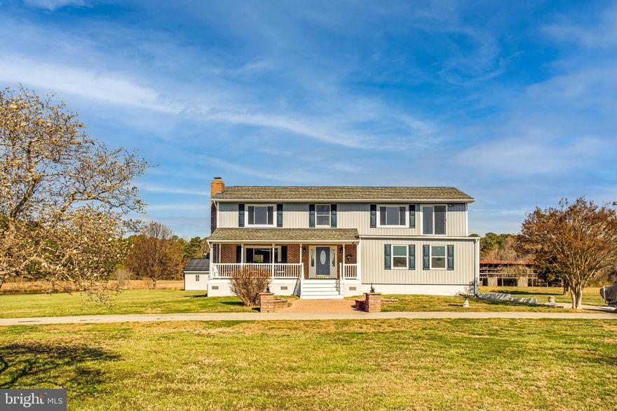 RARE OPPORTUNITY to own this beautiful, 3142 square foot home on almost 23-acres of level farmland in St. Mary’s County near the water.  Entertain in style in this gorgeous 5-bedroom, 3 full bath home that features brand-new kitchen cabinets with granite look countertops, stainless steel appliances within last few years, new garbage disposal and touch-free kitchen faucet. The kitchen has beautiful natural hardwood flooring.  There is fresh paint throughout the entire home, new carpeting and most of the flooring has also been updated. From your comfortable big front porch, you will enter into a ceramic tile, wide foyer/center hall that opens to a big living room with large windows, a big brick fireplace with built-ins, and a huge kitchen and dining room area. There is a main-level bedroom and newly remodeled full bathroom. The upper level features a HUGE 29x22 Master Suite with brand new carpeting, along with a 10x10 office/library area, a big walk-in closet, dressing area and a newly remodeled stylish Master Bathroom. Also, there is a rough-in for a future hot tub (if desired) approximately 10’ out with double floor joists placed 16” OC. There are 3 other bedrooms on the upper level and an updated hall bathroom as well.  The laundry room is also very big with plenty of room for a craft/office/art area, folding table and closet as well as almost new washer and dryer that convey.  This home also has an unfinished walk-out basement ready for your own personal touches.  There’s even a pool table that can convey! The home has a rough-in for future Central Vac. New siding, shutters, windows 2022, new flooring and carpeting, fresh paint throughout, new well motor and water tank, new furnace, new HVAC, new oil tank, updated duct work,  and new sump pump. This place has so many wonderful features to welcome you home!
Energy efficient heat is supplied by heat pump with oil back up. There is a 2-car attached garage and a 1 car detached garage/shed.  Also, a second electric hook up off the driveway for future use. 
This property is in Agricultural status to be assumed by buyer and can keep taxes lower! 
There are myriad possibilities for uses of the property and it is not too far from the water (White Neck Creek) plenty of room to raise animals or crops, rooms for horses. There’s also a pond and if you like to hunt – or just enjoy wildlife, there are plenty of deer, turkey, rabbits, geese, etc! Also, a large pole barn on the property as well. Come take a look – country living at it’s finest!  Come check it out!