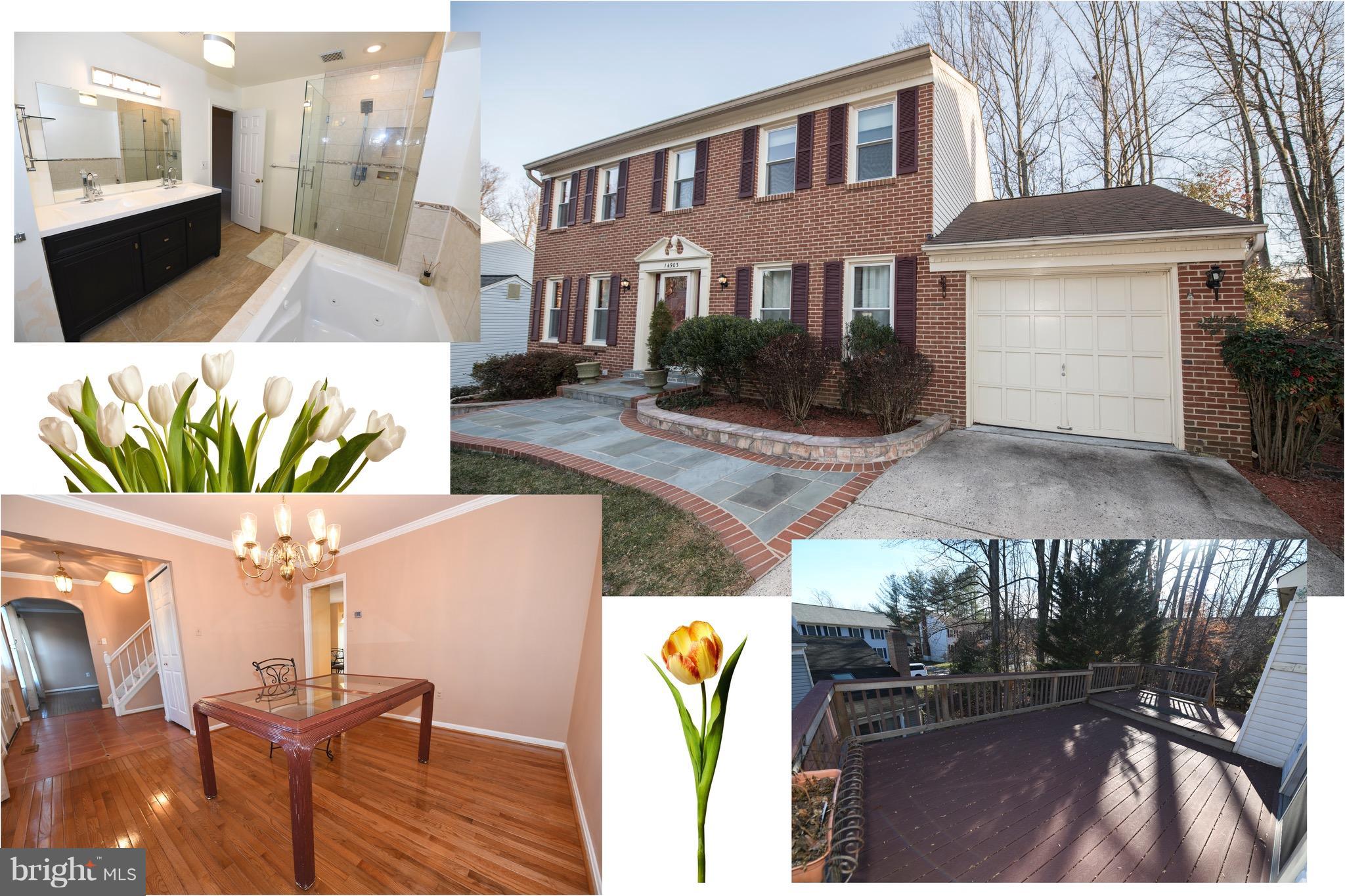 Welcome to this Gorgeous colonial with its three beautiful finished levels and lots of great upgrades. Enjoy spacious and bright main level with formal living room and formal dining room with crown molding and hardwood floors, XL Mexican style eat-in kitchen with island and walk-out to the large deck . Charming family room with b built-in's and woodturning fireplace , open to the kitchen and the breakfast eat-in area. The bedroom level features four bedrooms including the XL spoiling master suite with its cathedral ceiling, walk-in closet, designer beautiful master bath.
The lower level features a large recreation room with wood burning fire place, overhead lighting, a half bath and walk-out to the beautiful patio and backyard.
Greta location with close access to major commuter roads, including the ICC, near shopping, restaurants and recreational parks.
Welcome home.