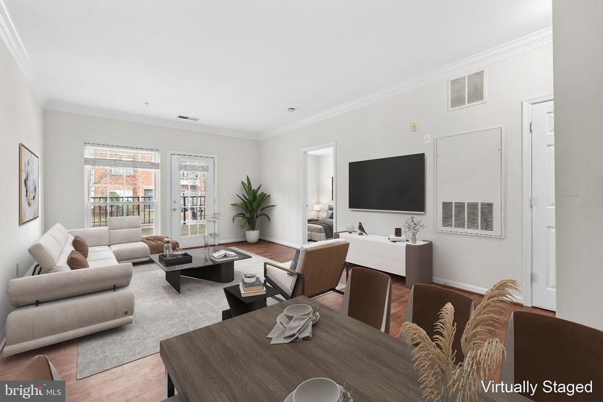 Welcome to the Exchange at Van Dorn! Ideally located in Alexandria with convenient access to the Eisenhower Avenue Metro Station, I-495, and Van Dorn Street, this community offers easy commuting and close proximity to public transit. Enjoy being just minutes from Old Town Alexandria, Washington, DC, Crystal City, the Pentagon, National Harbor, and Reagan National Airport. Residents enjoy a variety of community amenities including a clubhouse, fitness center, swimming pool, and secured access to each building. This beautiful two-bedroom, two-bath condo features luxury vinyl plank flooring throughout and an open, spacious layout. The large living and dining areas provide access to a private balcony, perfect for relaxing or entertaining. The kitchen is well equipped with stainless steel appliances including a gas stove, built-in microwave, dishwasher, and refrigerator. Both bedrooms are generously sized, including a primary suite with its own private bathroom. Conveniently located just steps from the elevator, this unit offers easy accessibility and includes two garage parking spaces located near the elevator. Commuters will appreciate the excellent location with easy access to Fort Belvoir, Fort Myers, and Andrew Airforce Base. The community is currently FHA and VA approved, making this an excellent opportunity for many buyers. Don’t miss your chance to make this exceptional condo your own! ** Currently tenant occupied through mid-April 2026**