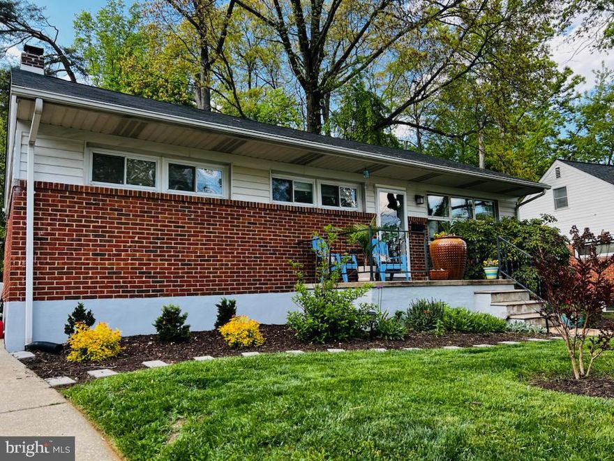 Stunning, updated rancher style home perfectly sited on pristine landscaped grounds ideal for viewing the magnificent colorful change of seasons. Sense of arrival begins at the entry....rich, hardwood floors and pleasing neutral color palette the moment you enter the light-filled interior. The heart of the home is the kitchen featuring stainless steel appliances and upgraded cabinets . Preparing and sharing delectable meals can be enjoyed in the airy dining area. Find serenity in the primary bedroom on the entry level with two sizeable bedrooms located on the lower level. In addition, catch up on your favorite streaming shows in the family room. Backyard oasis awaits you with mature oak trees to provide shade.  Indulging hot tub for relaxing and garden accessible to grow and select your favorite ingredients.   Enjoy a vast variety of shopping, dining, and entertainment options close by.  Outdoor recreation awaits you within green spaces, to include walking path.  Convenient to commuter routes, I-95, 695 and I-83. New roof 2023. One year home warranty offered. Home being sold "as is".