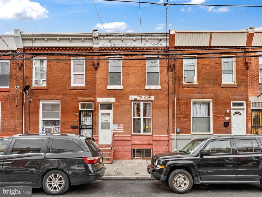 Welcome to 2322 S 8th Street, located in the Lower Moyamensing area! This is a fantastic and spacious three-bedroom, one-bathroom home. It is a great opportunity for the first-time home buyer or investor!
This spacious home offers many possibilities and potential for ownership.  It is situated close to transportation, stores, and shopping.  Let us schedule your appointment - Be ready for your vision and creativity to make it your greatest investment in home ownership.