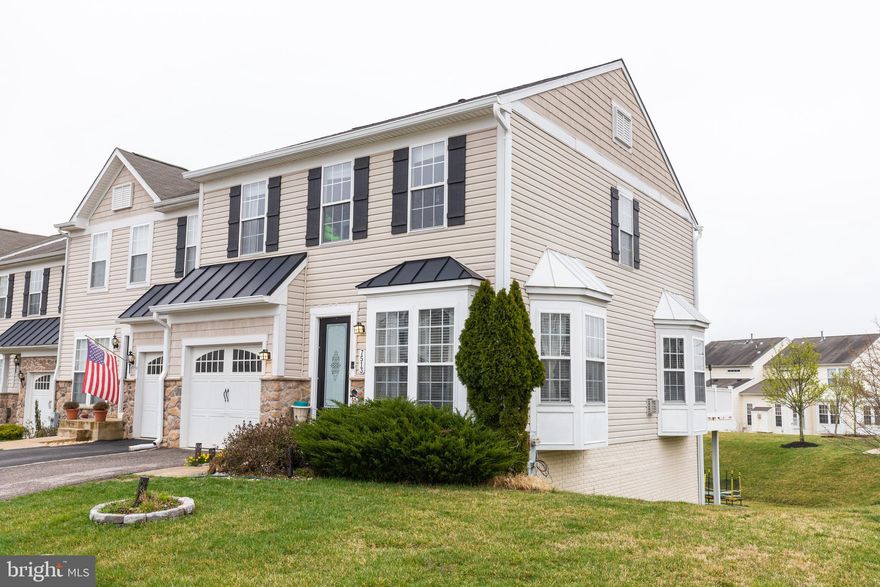 END UNIT HOME!!! in a lovely peaceful community, conveniently close to almost everything, less than 0.5 miles from wawa, grocery shopping centers, restaurants, retail shopping centers, you name it. NEW ROOF replaced in 2021 Open floor plan with lots of light. Brazilian cherry hardwood floors, Granite countertops and stainless steel appliances with a gourmet kitchen  and a rear bump out & windows have custom blinds, you can use the extra space for a second living room playroom/office space, which leads right into the peaceful outdoor patio deck area! Carpeted steps throughout the basement and 1st level, safe for kids. Master bedroom with walk in closet, stand up shower and soak in tub with window on high ceiling allowing natural sunlight in the day time, you don't even have to turn on your lights! Garage leads into the laundry room, this home lives like a single family! 

OFFER DEADLINE: Sunday April 3, 12 Noon