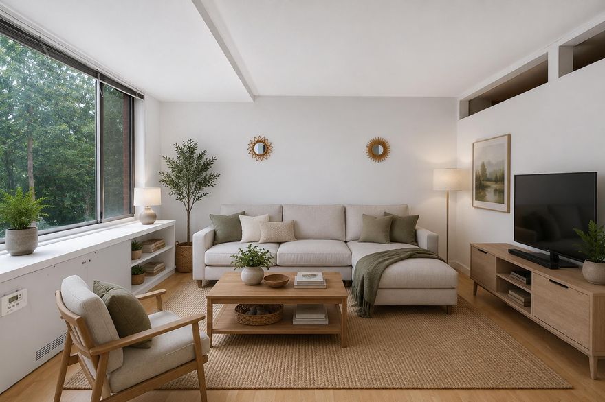 Welcome to Unit #213 at 1111 Arlington Blvd — a light-filled, move-in ready residence in the sought after River Place West community.  Perfect for a first-time homebuyer looking for easy, maintenance-free living, a pied-a-terre for frequent work trips to the area, or a savvy investment in a renter-friendly building.  This one bed, one bath condo offers spaces that feel much bigger than its 437 square feet. The bedroom is spacious but cozy, and the huge windows and kitchen open to the living area make the space feel airy and bright. The lobby level entry means no waiting for elevators! River Park West gives you full-service living, including 24-hour concierge/security, fitness center, swimming pool, convenience store, and on-site management. Monthly co-op fee covers utilities, taxes, building amenities, and maintenance, making ownership simple and predictable.  Located just two blocks from the Rosslyn Metro and just minutes to Washington, DC, the Pentagon, Metro, shopping, dining, and major commuter routes, this is city living with unbeatable accessibility. Low maintenance. Prime location. Easy living.  Schedule your showing now!