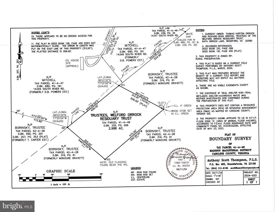 3 acres raw land. Purchaser is responsible for obtaining ingree/egress