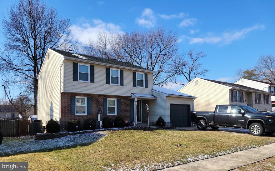 JUST LISTED!!!  Goldentree Colonial 3 bedroom, 2 1/2 bath, located on quiet Cul De Sac  with garage and off street parking. Livingroom with separate dining room, eat in kitchen with family room & fireplace for those cold nights. Enjoy the outdoors on the  Private deck off family room .  Deck has new slider and leads into a spacious fenced yard with large shed. Home offers a finished lower level with laundry area. Other amenities include wood stove, wood floors, oak cabinets, storm door, and ceiling fan. New windows on upstairs & main level. Beautiful lighthouse in front yard stays. Home needs some updating, seller will give buyer or vendor $5000 towards new carpet/flooring.