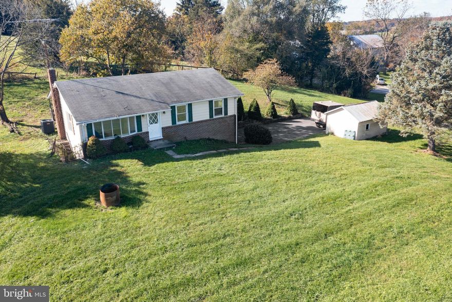 ***Being SOLD AS-IS*** A rare find!!!! 3+ Acre farmette with 2 barns. Front barn has electric and water.  Lovely view and country setting. Bring your horses and animals and make this gem your new home! Home does need some TLC, but the possibilities are endless with this one of a kind property! Come out and take a look at this truly beautiful property.