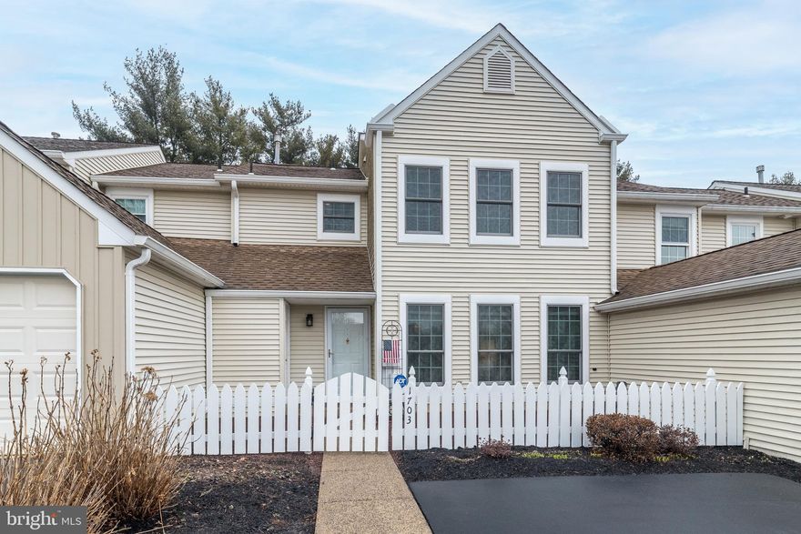 Welcome home to this move-in ready, lovingly maintained townhome in the highly desirable Huntingdon Brook community, complete with two-car off-street parking. Enjoy resort-style amenities including a swimming pool (with bath facilities) , and tennis courts (resurfaced July 2022). Inside, you’ll find 3 bedrooms, 2.5 bathrooms, and over 1,600 square feet of finished living space. A fenced courtyard welcomes you to the front entry, where a tile-floor foyer opens to a bright, inviting layout. The formal living room features crown molding and flows into the dining room with a tray ceiling and ceiling fan/light. The cozy family room offers a fireplace (currently sealed), a ceiling fan, and an open-concept connection to the kitchen. The updated kitchen showcases slow-close KraftMaid cabinetry, under-cabinet lighting, and a center island with generous storage plus a convenient slide-out trash bin. Additional highlights include a built-in microwave, electric range with a gas line hookup in place, tile flooring, and a walk-in pantry. A freshly painted powder room, two coat closets, and a utility room with storage complete the main level. Step outside through French doors to a private patio, perfect for outdoor relaxation. Upstairs, all three bedrooms are spacious and filled with natural light. The primary suite features a walk-in closet with shelving and a private full bath. The hall bath includes a tub/shower combo and a convenient linen closet. All bedrooms offer ceiling fans, and you’ll love the second-floor laundry with built-in storage racks. Additional upgrades include Renewal by Andersen windows, new siding (association paid), a new hot water heater (2020), and a new roof scheduled for Spring/Fall 2026 or Spring 2027 (association paid). Ideally located close to shopping, dining, and major commuter routes—schedule your showing today!