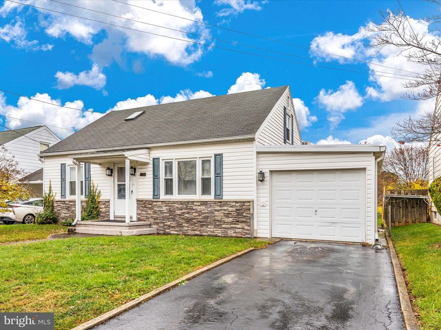 Welcome home! This charming Cape Cod home features a main level kitchen/dining combo, perfect for family meals and gatherings. The cozy living room offers hardwood flooring under the carpeting, just waiting to be refinished. There are 2 bedrooms and one full bath on the main level, both with hardwood flooring under the carpeting. Upstairs enjoy the added sunlit primary bedroom with en-suite bathroom complete with a large vanity, a shower stall, double closet, and skylights. The lower level of the home offers a nicely added 3rd full bath, along with a recreation room with recessed lighting, a den and laundry room with a utility sink, ample storage area and built-in cabinets and shelving. Outside, you'll find a large flat backyard which is partially fenced and is ideal for outdoor activities, gatherings and gardening plus a shed to store your lawn mower and garden tools. Enjoy the perks of off-street parking with both a driveway and a 1 car attached garage. Additional amenities include replacement windows, newer separately zoned, heating and air conditioning systems, outside solar lighting, new smoke/carbon monoxide detectors, 3 refrigerators, and newer washer and dryer. This home is near local restaurants, Route 81 for an easy commute, and the Centre at Hagerstown for all your shopping needs. This is an Estate Sale. Home being sold in AS IS condition.