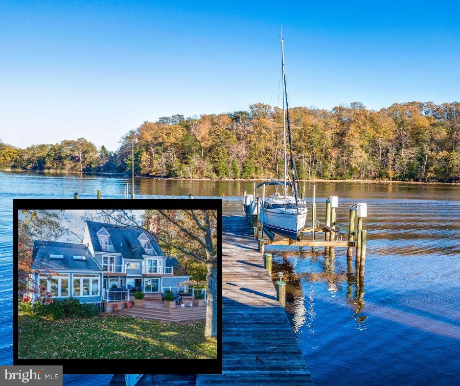 Waterfront living at its best! This magnificent 4 level home has spectacular views and offers the best of indoor/outdoor living with private balconies and decks accessible from almost every room! Enjoy watching the activity on the Severn River from the Master Suite private balcony, the 3rd floor bedroom suite roof deck, the guest room private balcony or from the hot tub on the spacious rear deck. This 4 bedroom 4 bath home offers updates throughout including the Gourmet Kitchen with high end appliances, refrigerated drawers, wine fridge and spectacular views, SunRoom with walls of windows, wood ceiling and endless views, luxurious Master Suite with fireplace, spa-like bath with steam shower, dual sinks, lighted mirrors and spacious walk-in closet, new floors throughout 2nd level and fully finished lower level with theater room, exercise area and workshop with tons of storage. Located in the exclusive Point Field Landing community with 115' of water frontage, fully equipped private pier with 2 boat lifts (one with 40,000lb capacity), and dinghy lift you are ready to launch your new life on the water! Welcome Home!