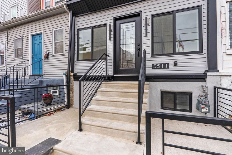 Welcome to 5511 Pine Street, a beautifully reimagined 3-bedroom, 2-bath home located in the heart of growing West Philadelphia. The developer left no stone unturned in creating a space that blends modern luxury with everyday comfort.   Step inside to discover gleaming pine flooring, elegant French doors, and floating stairs that set the tone for sophisticated design. The spa-inspired bathrooms feature a jacuzzi tub, double vanity, and Bluetooth-enabled accents, offering the perfect retreat after a long day. The chef’s kitchen is a true showstopper, boasting quartz countertops, a glass tile backsplash, soft-close cabinetry, and stainless steel appliances—ideal for entertaining or quiet nights in.  Enjoy additional living space in the finished basement complete with a laundry area, and take gatherings outdoors to your private rear yard perfect for relaxing or entertaining guests.  This home is equipped with energy-efficient features including a SEER-rated HVAC system and tankless water heater, combining comfort with sustainability.  Located near major universities and hospitals, this home offers unbeatable convenience with a Walk Score of 70 (Very Walkable), Transit Score of 73 (Excellent Transit), and Bike Score of 92 (Biker’s Paradise).  Don’t miss your chance to own this modern gem—complete with a 10-year tax abatement and eligibility for special financing programs. Schedule your showing today! (Some photos are digitally enhanced to provide a vision of a furnished home).