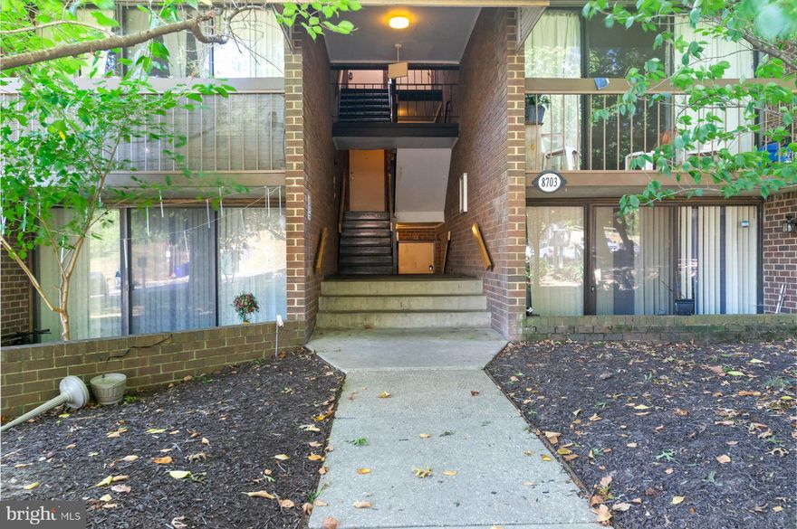 Welcome to 8703 Hayshed Ln #13! This charming 2 bedroom and 2 bathroom ground-level condo offers an abundance of natural light and a spacious layout, perfect for comfortable everyday living. Gleaming hardwood floors flow throughout the generously sized living area, leading to a modern kitchen with updated cabinetry, stainless steel appliances, ceramic tile flooring, and a cozy breakfast nook. An oversized window overlooks a serene park-like setting, with easy access to the outdoors through the patio door in the living room. The primary bedroom boasts a large walk-in closet and a private en‑suite bath. The property has generous closet space throughout the unit. Enjoy the convenience of an assigned parking space plus ample guest parking. Ideally located near shopping, dining, and major commuter routes, this home blends comfort, style, and convenience. Don’t miss your chance to make this gem your forever home! Seller prefers CLA Title