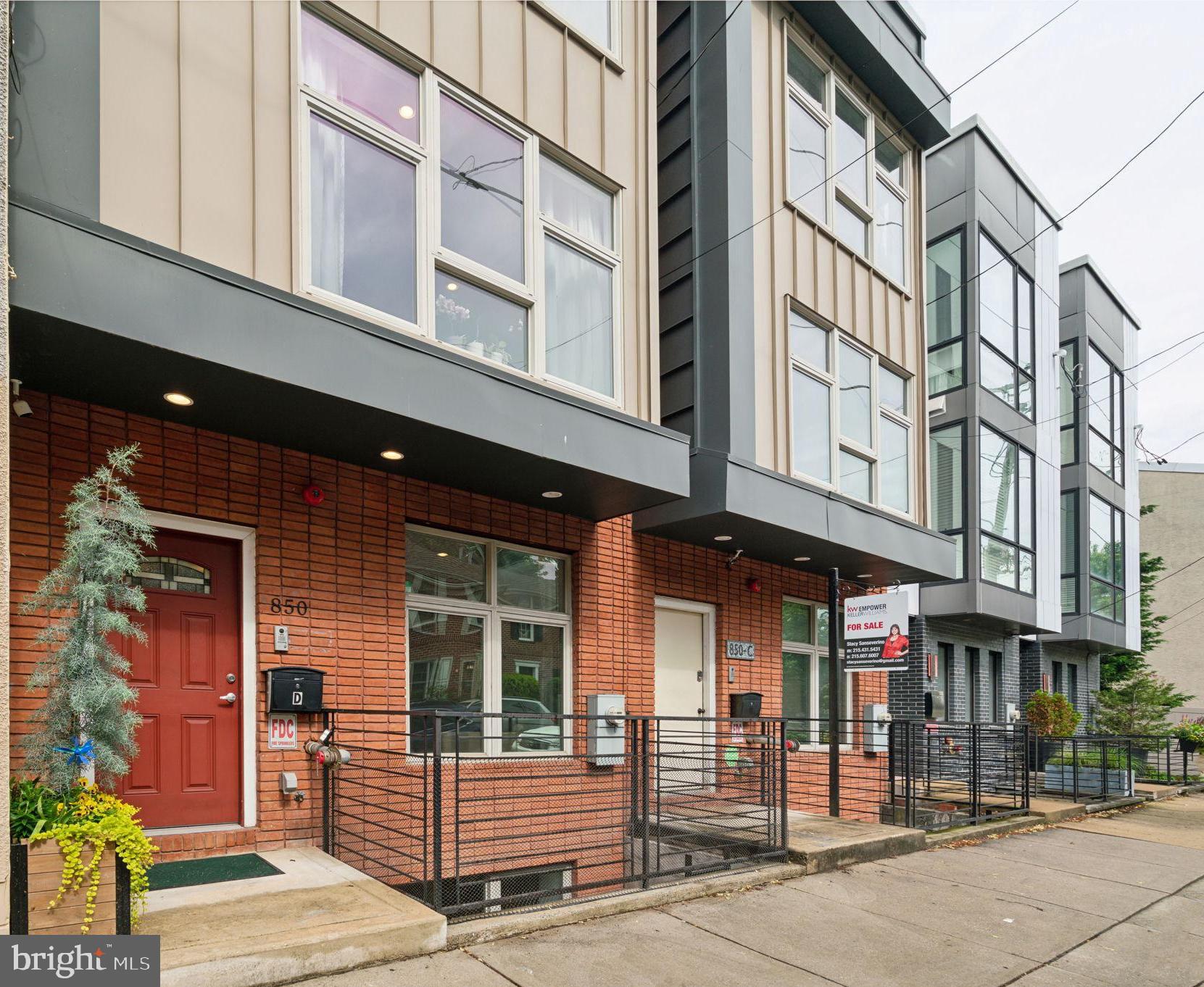 Welcome to 850 N 4th, Unit D, a stunning contemporary townhouse situated in the vibrant Northern Liberties neighborhood of Philadelphia with 3 years remaining on the tax abatement! This meticulously designed 4-bedroom, 3.5-bathroom home boasts an open floor plan, with three spacious living areas, each featuring high ceilings and oversized windows that flood the space with natural light.

Upon entering, you're welcomed into the first living space, versatile enough to serve as a family room, playroom, formal entertaining area, or den. The second floor reveals a gourmet kitchen, a culinary enthusiast's dream, equipped with stainless steel appliances, quartz countertops, and a large island perfect for casual dining, along with ample space for a formal dining table. A powder room and sliding glass doors to a balcony, ideal for grilling, are also on this floor, along with the main living area, perfect for both everyday living and entertaining, enhanced by more oversized windows.

The third floor houses two of the home's three bedrooms, each with large closets, high ceilings, and beautiful hardwood floors. This floor also features a spacious bathroom with a soaking tub, as well as a laundry closet with a full-size washer and dryer, and plenty of storage space. The luxurious master suite occupies the entire fourth floor, complete with two walk-in closets and an en-suite bathroom featuring a double vanity, water closet, spa-like shower and sliding doors to another lovely patio.

Lastly, the finished lower level offers a great den or potential fourth bedroom, complete with a large closet, full bathroom, and additional space that can easily be used for more storage. 

This property boasts recent upgrades including a new roof installed in 2021, a new HVAC system in 2023, and a water heater replaced in 2022. 

This home offers a flexible commute with a convenient 10-minute walk to the subway, as well as the added convenience of a parking space and ample street parking. It is surrounded by three beautiful parks and is just steps away from the beloved Cafe La Maude, Honey's, and other enticing restaurants. Don't miss the opportunity to make this lovely home yours!