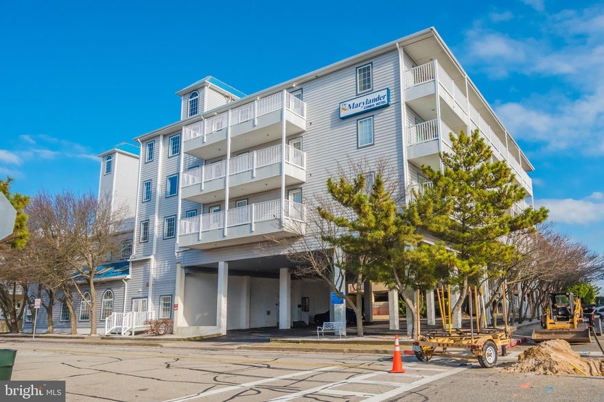 Everything you want in a vacation getaway and income producer! Marylander unit 408 is a beautiful 1bedroom unit on the top floor with fantastic ocean views from the balcony! This unit is in turn-key condition! Just steps from the beach and an elevator ride from the heated indoor pool and game room your family will have fun in any weather. The Marylander utilizes in-house management and with that, along with utilizing Airbnb and VRBO, the gross rental potential can be in the $18,000-20,000+ range! Is security important to you? When the manager is off property the building requires coded entry! This property is located in one of the most sought after areas of Ocean City... You'll be a short walk from the beach, many excellent restaurants and bars, and 58 acre North Side Park (with weekly concerts and fireworks in the summer, a walking/jogging/biking path, outdoor exercise area, crabbing/fishing peer, Winterfest of Lights, and a rec center with many classes and sports activities).