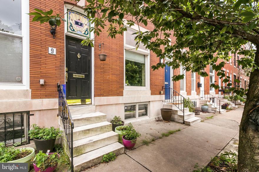 Park front, light-filled 3 story home, with 3 bedrooms and, 2.5 bathrooms directly across from Patterson Park, steps from neighborhood restaurant. Open first floor with an enormous granite/stainless kitchen that is perfect for entertaining. Original hardwood floors throughout. Large bedrooms w/10ft ceilings, walk in closets, exposed ceiling beams. Main level laundry and powder room. close to JHH