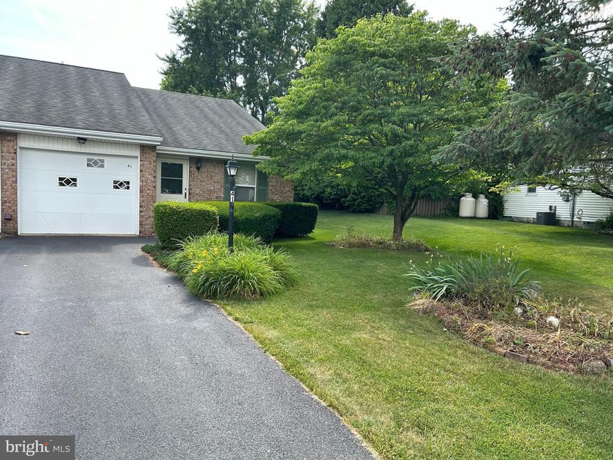 Welcome to 41 Winding Way in the highly desired Crosswinds development convenient
to shopping, schools and just a short walk to downtown Lititz. A slate entryway
welcomes you to this well-maintained semi-detached. The home features a spacious
kitchen and family room, 2 bedrooms, 1 full bath, main floor laundry, 1-car attached
garage and a nice sized yard. The owner meticulously cared for the home and
completed numerous upgrades including new patio doors, central air, new roof and
water filter. This is an Estate sale and the property is being sold “as is”. At this price
the property is sure to sell quickly – don’t wait to schedule your private tour!