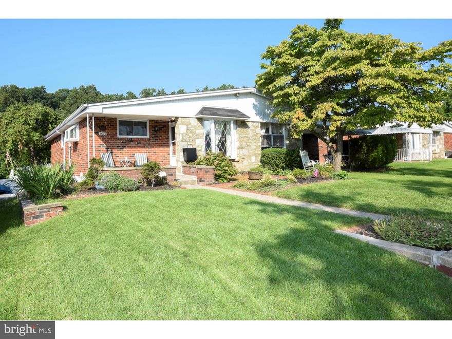 This beautifully kept twin ranch home has so much to offer.  Upon entering the home you will be impressed with the sundrenched living room with volume ceiling,plush carpeting and custom bay window overlooking the covered front porch and patio. Preparing meals in the lovely step saver kitchen will be a joy! The kitchen offers a charming garden window, gas range, ceiling fan, new flooring, custom pantry and refrigerator.  On the main level of this home you will also find a handsomely remodeled hall bath with heirloom style vanity, extra long shower with frameless doors and oil rubbed bronze fixtures.  The main bedroom is super spacious, has a volume ceiling and great closet space!  There are 2 additional bedrooms on the main level both offer volume ceilings.  The lower level of this home is huge!  Enjoy hosting the big game in your lower level fam. room!  You will also find a laundry room, gigantic bonus room, 2nd full remodeled bathroom with tub, shower, vanity, sink and toilet, cedar closet and workshop.  Enjoy barbecues and entertaining in your fenced in back yard, with patio and gated rear access to driveway with parking pad. Additional features:Replacement windows, gas heat, central air, plush carpeting, 6 panel replacement interior doors, replacement exterior doors and so much more! This fantastic home is conveniently located close to great shopping, restaurants, public transportation, Septa train station to CC, minutes from Route 1, I-95 and PA turnpike.