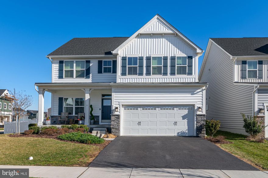 Gorgeous, almost new single family home with all the bells and whistles in popular Brunswick Crossing. Look no further, this property has it all! Welcoming covered porch, main level study with French doors, wide open kitchen living concept with a stunning gourmet kitchen featuring high end stainless steel appliances, quartz countertop and white cabinets. The island has room for extra seating which opens up to the large family room with stone fireplace, and bright row of windows and French door that lead out to the deck and patio, and huge fenced-in yard.  Tucked behind the kitchen is the very practical family entrance from the 2-car garage, and an additional flex space, perfect as a play room or second office. **Upstairs features the lovely primary suite with tray ceilings and oversized fan. The primary bath is beautifully upgraded with separate vanities and large shower. Three more spacious bedrooms and laundry room complete this level. **The basement is made for entertaining! Cool built-in bar area with extra refrigerator, and the landlords are leaving the movie-screen and theater seating for the tenant to enjoy. There is a 5th bedroom/office guestroom in the basement and an additional full bath too!! **Take advantage of the many amazing amenities of Brunswick Crossing, as part of the rent. Swimming pool, fitness center, tennis, beach volley, baseball field. walking trails, tot lots, dog parks and more! Easy commuting to DC on the MARC train that stops right in Brunswick, and enjoy the local scenery on the weekends on the C & O Canal, Harpers Ferry National Park and beyond.