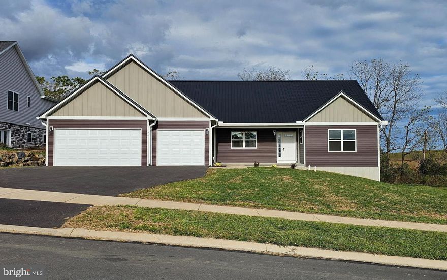 SELLER INCENTIVE: $10,000 towards closing costs or interest rate buy down! Visit this new construction Ranch in The Horizon Neighborhood tuck just outside of downtown Centre Hall! This Penns Valley home gives you country living vibes with modern amenities like natural gas, public water and sewer, high speed internet and more.  With only a 15min drive to Boalsburg and Bellefonte you have many shopping and entertainment options at hand.  As you enter this one floor living space you are welcomed with high vaulted ceilings, wood accent beams, sprawling luxury vinyl plank flooring, and windows at every turn for amazing natural light.  The kitchen features waterfall quartz countertops, single bowl farmhouse sink, walk in pantry with custom shelving, custom made cabinetry, and a large island with seating for 5 or more. Directly off the kitchen is a large mudroom with built in bench, washer/dryer and entrance to the oversized 3 car garage. This makes bringing in the groceries a snap. Back in the great room you find a true open floorplan design that give you multiple options for arranging your living space, so if you are the type that likes to switch it up every so often this is the house for you.  The dining space can be at the large window overing looking the private back yard or you can move in closer into the kitchen and use some of living space for a home office...the combinations are endless.  But it gets better when you see the  primary suite which sits privately located on its own with its cathedral ceilings, large and accent windows, door to the rear deck and bathroom that can't disappoint. With tile walk in shower with glass door, dual sinks, soaking tub, private water closet, and a large walk-in closet with custom shelving! The right side of the house features the additional 2 bedrooms and a full bathroom with tub shower. If you need more room head to the lower walkout basement for a  finished rec room and 3rd full bathroom, ideal for a guest suite, weekend rental or extended living space! The lower level also has ton of unfinished space for storage or potential for more finished spaces.  Come tour this home now, price to sell! Real Estate Taxes are estimated. SELLER INCENTIVE: $10,000 towards closing costs or interest rate buy down!