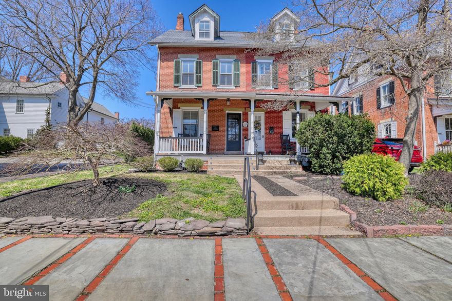 OPEN HOUSE CANCELED!!  The location alone is  a winner....a walkable one block from the desirable downtown of Newtown Boro where you will find great restaurants, shopping, and all the services you will want or need.  This 100+ year old Victorian twin has a rocking chair front porch with a front door featuring  beautiful  stained glass and period hardware.  Welcome to the open concept layout providing ease of everyday living and entertaining as well.   Original refinished hardwood floors flow from the front door to the back  where you will find the recently renovated kitchen featuring high end appliances, a 5 burner gas stove with pot filler,  soft close white cabinetry, seamless white countertops and under counter lighting.  A butler's pantry with door to back yard is directly off the kitchen and has floor to ceiling cabinetry, a beverage cooler and lots of storage.  A beautiful designer half bath completes this level.  
The second floor also has hardwood throughout and provides 3  bright bedrooms and a fully renovated  full bath.  The amount of closet space will surprise you.  But there are other surprises as well!
There is a 3rd floor with a 4th bedroom and ensuite bath!!  There is also a separate room which is currently used as a walk-in closet on this level. The basement which prior owners used as a den has stone walls and a plumbed gas free standing fireplace/stove.  The heater and AC units  were installed in 2024.
This home has been beautifully redone to pay homage to the past while modernizing the space to accommodate today's more casual living.  While fully walkable for almost everything, commuting is also convenient.  I295, Route 1 and rail lines to Philadelphia and New York.are easily accessible.  The Council Rock school system is top ranked as well.
You can enjoy the luxury of centuries ago with the modern day conveniences, plus the enviable location so close to a vibrant, prestigious town. Don't miss this one.
