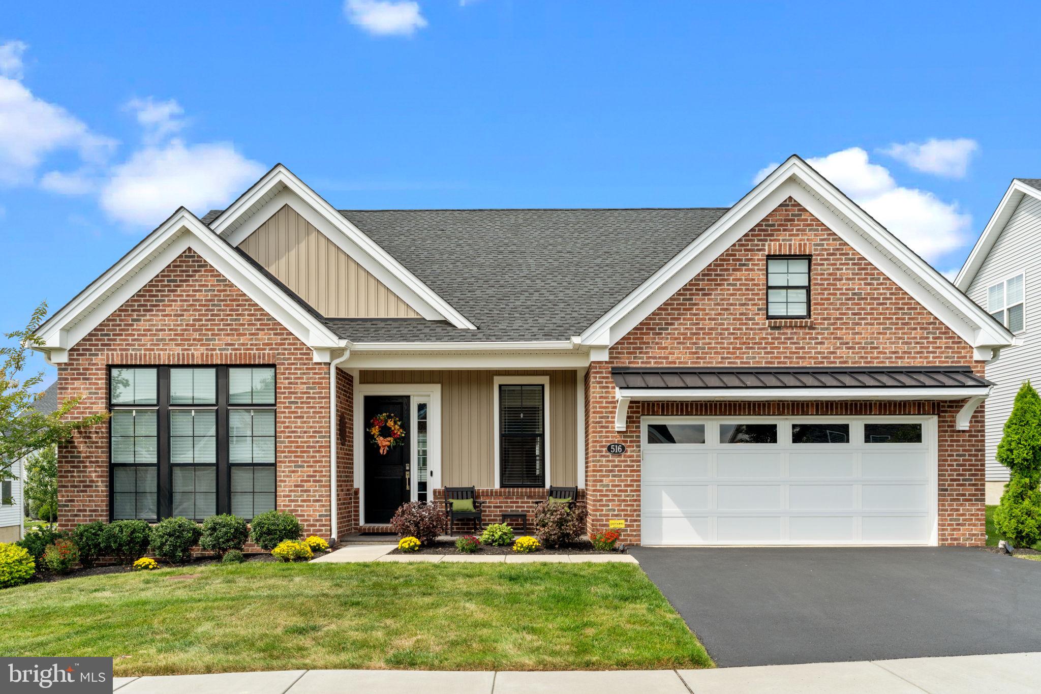 Welcome to Enclave at the Promenade - the 55+ community where everything is so convenient.
As you enter this home you are greeted by a spacious floor plan. The room on the left is currently a music room (could be the 3rd bedroom) with oversized windows that flood the space with natural light and a full generous size closet, and full hall bath. As you walk into the heart of the home you will find an open floor plan with an expansive living, dining and kitchen area . . . perfect for entertaining. The kitchen is a chef's delight with a large island and an abundance of cabinets. Off the dining area is a beautiful covered patio where you can entertain and relax with steps leading down to the yard. The living area has a cozy gas stone fireplace, recessed lighting, and an abundance of windows. The laundry room has a custom wash sink, washer and dryer and is convenient to the garage access and well designed coat closet. The primary bedroom features a spacious retreat with a large walk-in closet and full bath. The upstairs loft has a large size living space with an additional bedroom and full bath, generous size closets throughout and includes spacious attic space. This home is conveniently located within walking distance to restaurants and shops at the Promenade and easy access to major highways. Amenities include a clubhouse with fitness center, an outdoor pool, bocce and pickleball courts, and a variety of social activities such as card games, billiards and book clubs. A scenic walking trail completes the exceptional lifestyle this community has to offer.