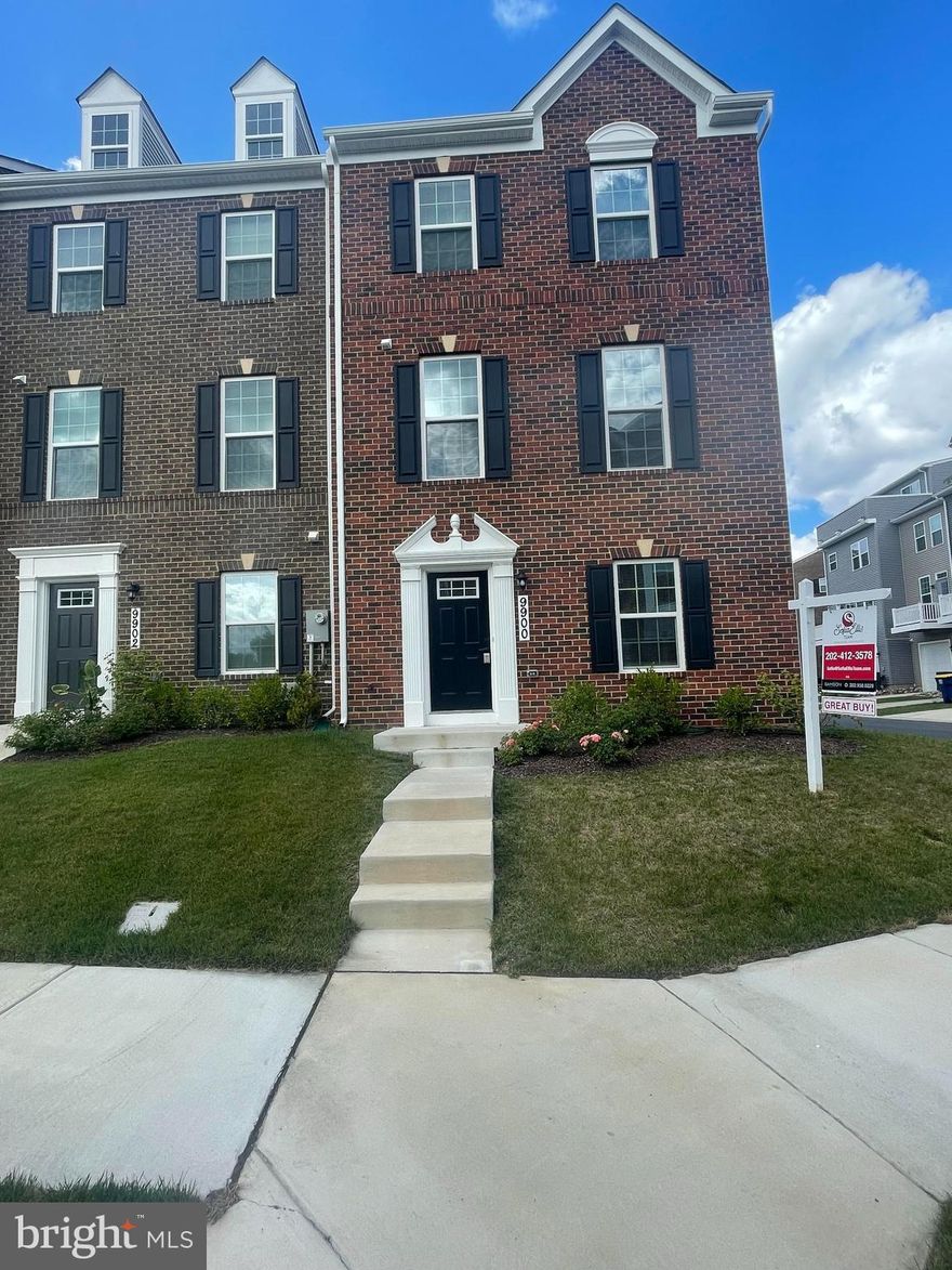 Welcomed to the Strauss  at Largo Crescent - Need Qualified Buyers- This very bright Open Floor Plan end unit Townhouse features Beautiful brick exterior 3BD, 2.5BA.  Spacious open layout, chef kitchen with 9ft. Island, Large Main bedroom with walk-in closet owners bath with separate tub and shower, 2 car garage plus a driveway for an additional 2 cars.  Office space on the first level and an additional storage room.  Sit on your rear deck after a long day work to enjoy a cool evening!  Largo Crescent location will allow you to take advantage of all the benefits of home ownership.  Pedestrian and commuter friendly.  Walkable to Largo Metro & Town Center, UMD Regional Medical Center, less than one mile to Rt. 214 & I-495.