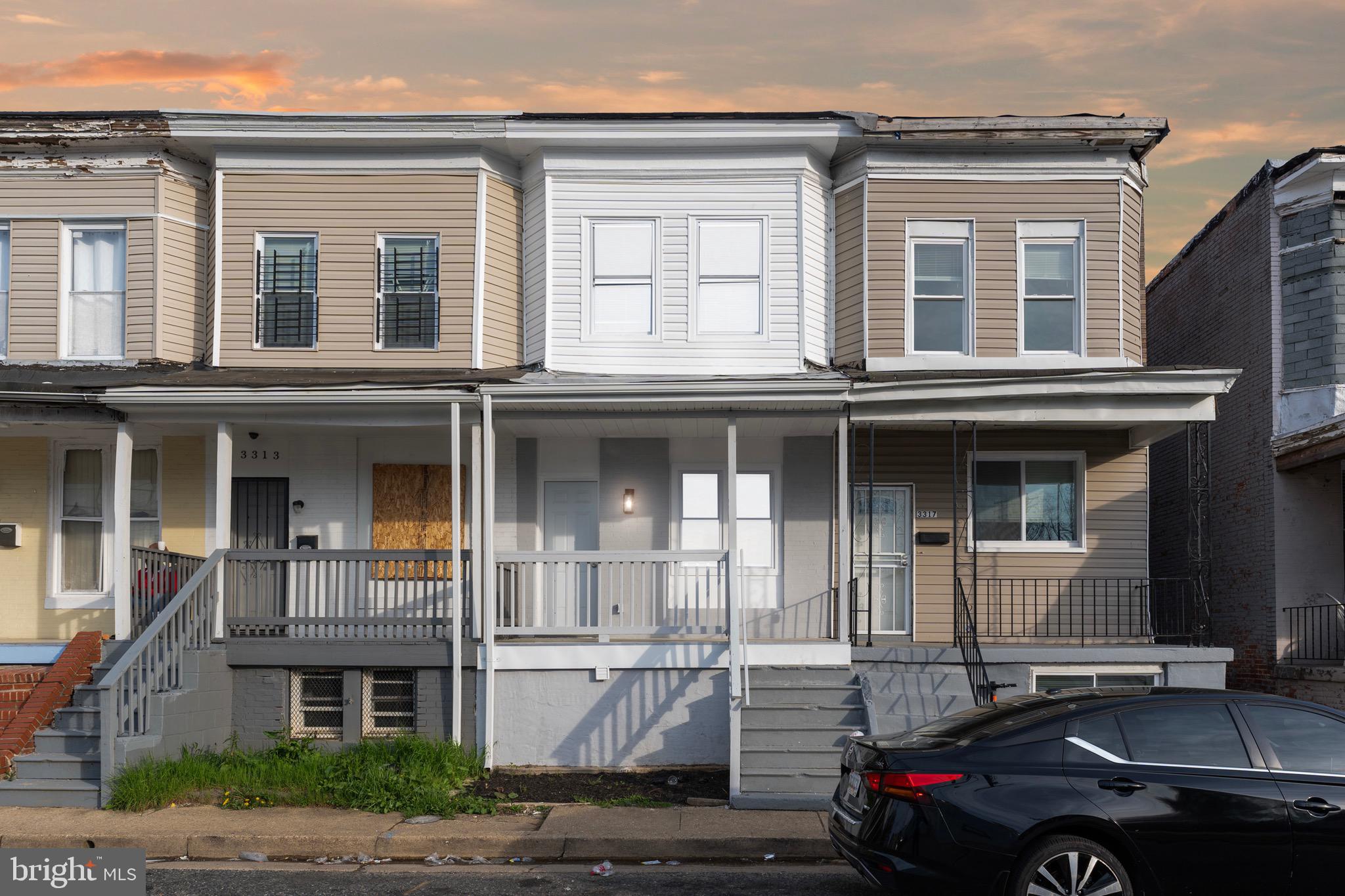 Welcome to 3315 Paton Avenue—where modern style meets classic Baltimore charm in this completely renovated interior row home in the sought-after Arlington neighborhood of Baltimore City. This stunning 3-bedroom, 2.5-bathroom home features three fully finished levels, offering thoughtful design, quality craftsmanship, and spacious living throughout. Step inside to find and airy and bright open concept main living space with luxury vinyl plank flooring, granite countertops, and stainless steel appliances anchoring a gorgeous open-concept main level. The heart of the home is a stylish eat-in kitchen with a larger center island, perfect for gathering and entertaining. The upper level offers two comfortable bedrooms and a full bathroom, while the lower level features the third bedroom and another full bathroom tucked in the rear—ideal for guests, roommates, or private living. The front portion of the basement remains open, offering a versatile flex space perfect for a home office, recreation/family/playroom, or gym. Out back, enjoy the brand new oversized deck with a walk-down to a beautifully manicured, fully grassed backyard—a true rarity in Baltimore City townhomes! With every surface refreshed and every detail considered, this turnkey home is ready to impress. Located near parks, schools, and commuter routes, this home blends modern comfort with urban convenience. Don’t miss your chance to own this standout property in Arlington!