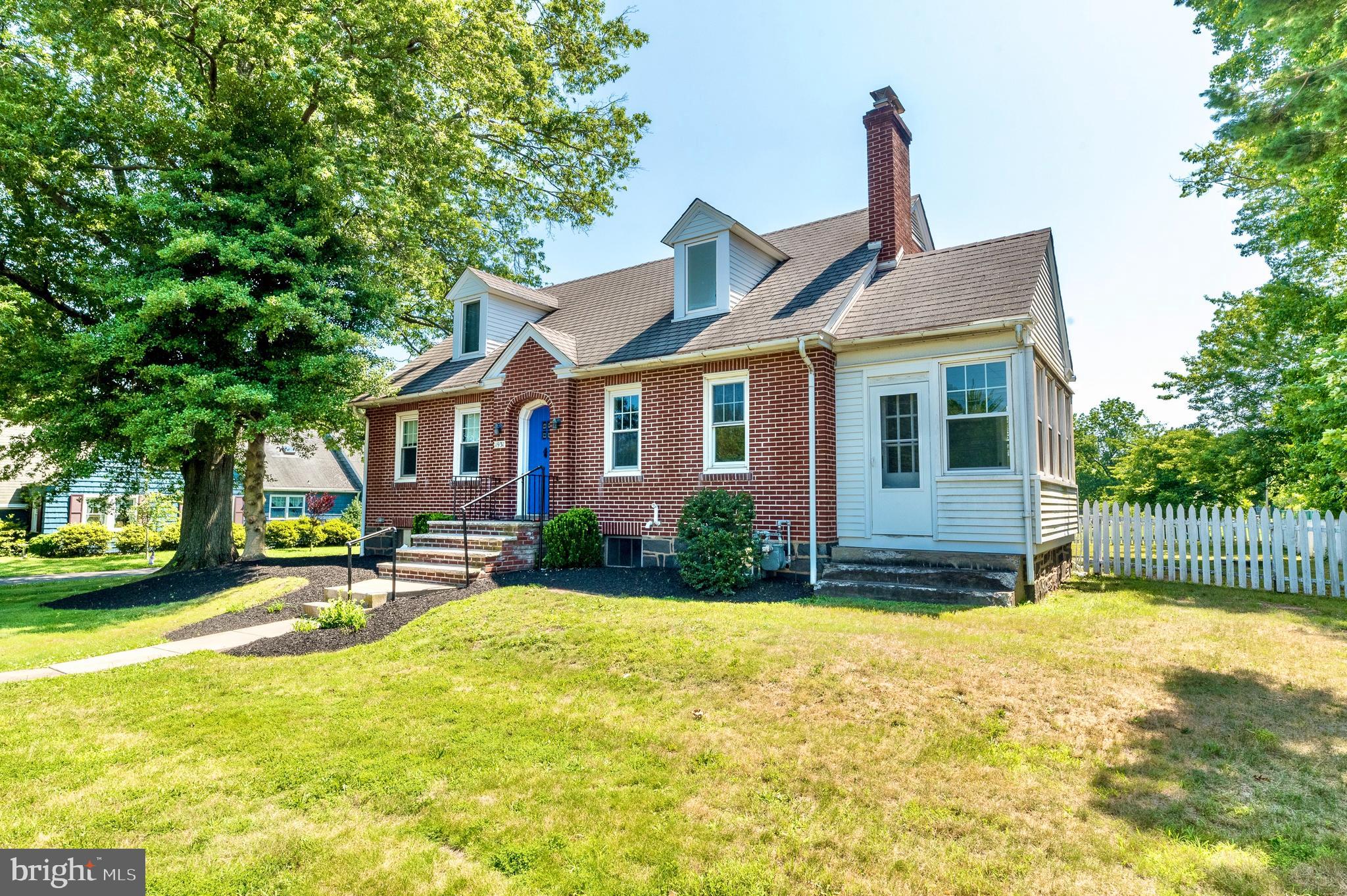 Welcome to 1931 E Orvilla Road, a beautiful four bedroom Cape Cod in North Penn School District. This property is situated on the old section of East Orvilla Road that recently was moved to connect directly to West Orvilla Road. This means that there is no traffic in front of this home! This home has all the charm you would expect in a Cape Cod with large open rooms, hardwood floors, and custom built-ins for storage. The first floor contains a large living room, spacious dining room, kitchen, two main floor bedrooms (one with a bonus room), sunroom/office off the living room and a full bathroom. In addition, the second floor offers two more bedrooms and the second full bathroom. A two car detached garage is situated behind the house with a gated picket fence enclosing the yard. The house is heated with radiant heat from a natural gas furnace and it is fully air conditioned. This property is approximately 1.5 miles from the Fortuna train station providing quick access to Philadelphia and Doylestown. You won’t want to miss out on this home!