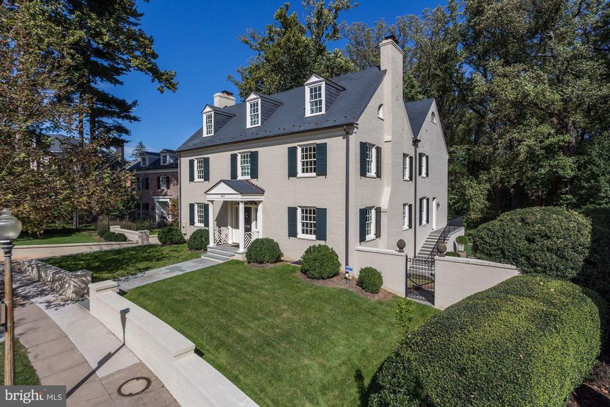 COMPLETE RENOVATION & ADDITION IN 2015-2016. GRACIOUS ROOM SIZES, WIDE HALLWAYS, 3 MASONRY FIREPLACES, FLAT REAR GARDEN, 4 ZONES HVAC, NEW WINDOWS, WOODWORK AND ROOF.  KIT W/ 2 DW AND WOLF COMMERCIAL STOVE, WINE CHILLER AND ICE MAKER. LOWER LEVEL KITCHEN WITH FRIG/FREEZER, DW & MICROWAVE.  2 MASTER BATHS & 2 WALK-IN CLOSETS, 2 OFFICES, 2 TERRACES.  LOT HAS 2 TAX ID NUMBERS.