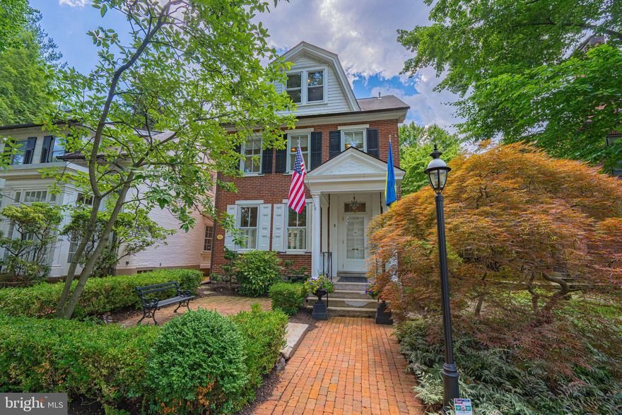Located in the heart of Historic Bethlehem, this exquisite c.1856 colonial home epitomizes renowned architecture in one of the area's most culturally rich neighborhoods. Mid-19th century design featuring high ceilings, wide moldings and original wood floors blend seamlessly with state-of-the-art amenities. This stunning home offers 4 bedrooms, 3.5 beautifully updated baths, 2 gas fireplaces and over 3500 sq' of refined living space. The fabulous kitchen provides a center island, Viking gas range, oven and microwave, Bosch dishwasher, granite counters and ample custom cabinetry. Current owners added an impressive full bath and laundry room on the 3rd level. The expansive basement (over 1000 sq') has plenty of storage and a new utility sink. Step outside to discover a charming private back patio, ideal for summer dinners, quiet mornings or hosting guests under the stars. The detached 2 car garage is a welcome amenity in town and an auto generator offers peace of mind. Be a part of history as you stroll past Moravian settlements and sites, recently designated a UNESCO World Heritage Site. Make your way to Main Street's restaurants, shops, festivals and soon-to-open Bethlehem co-op grocery store! For out-of-town getaways, NYC and Philly are just a 90 mile car or bus ride.