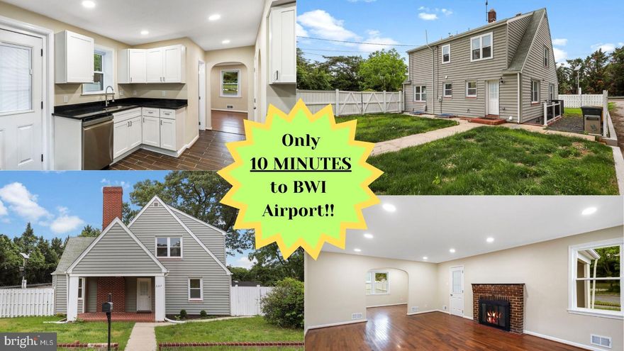 LOCATION LOCATION LOCATION!! Renovated home offering 4 bedrooms and 2.5 bathrooms and almost 3000 sq ft of finished living space.. Spacious floorplan ready for entertaining, and finished basement for game night or movie night. Fenced in backyard giving privacy for your summer parties.  Extended driveway for extra car parking and a shed for additional storage. Updates include the kitchen, bathrooms, HVAC, windows, lighting, paint and so much more! Located minutese to BWI, Rte 695 & Rt 97..... ideal for airport employees & commuters. Close to shopping, dining, and more!

.