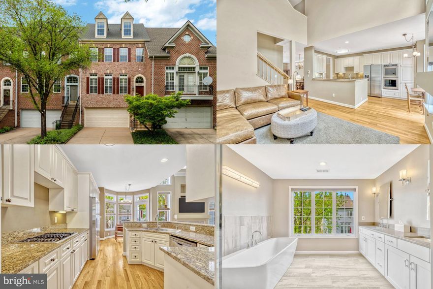 Welcome to this spectacular townhouse, once a former model home boasting elegance and charm. As you enter, you're greeted by soaring 11-foot ceilings in the sitting area, leading seamlessly into the formal dining space. This is one of the rare townhomes that features a magnificent 2-story family room adorned with a cozy fireplace, offering a picturesque view of the kitchen equipped with granite countertops and stainless steel appliances. Step outside onto the Trex deck, perfect for savoring your morning coffee or entertaining guests.

On the upper level, you'll find a spacious owner's suite complete with a separate sitting area and a tastefully remodeled owner's bath featuring a separate tub, inviting you to unwind with a soothing soak after a long day, and a spacious separate shower offering a rejuvenating experience. The dual vanity provides ample storage and counter space, allowing for effortless organization and grooming. Conveniently located laundry facilities are also found on this level.

Continuing on the upper level, discover two generously sized bedrooms, perfect for family members or guests, along with a full hallway bath, providing comfort and convenience for all.

Descend to the lower level where a welcoming rec room awaits, complete with a second fireplace and walk-out access to the stone patio, perfect for outdoor relaxation. This meticulously maintained home is ideally situated across from the hospital and just minutes away from Reston Town Center, offering abundant shopping and dining options, as well as easy access to the metro. Don't miss the chance to make this your new home - schedule a showing today before it's gone!
